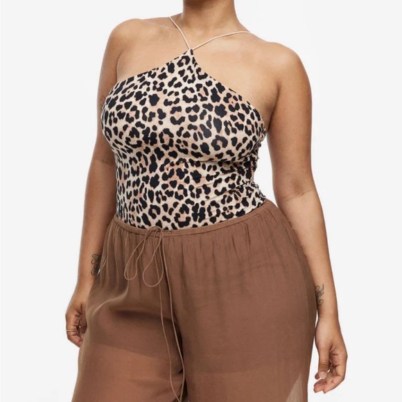 [2for$10] H&M Brown Jersey Thong Bodysuit - MEDIUM - Picture 2 of 8